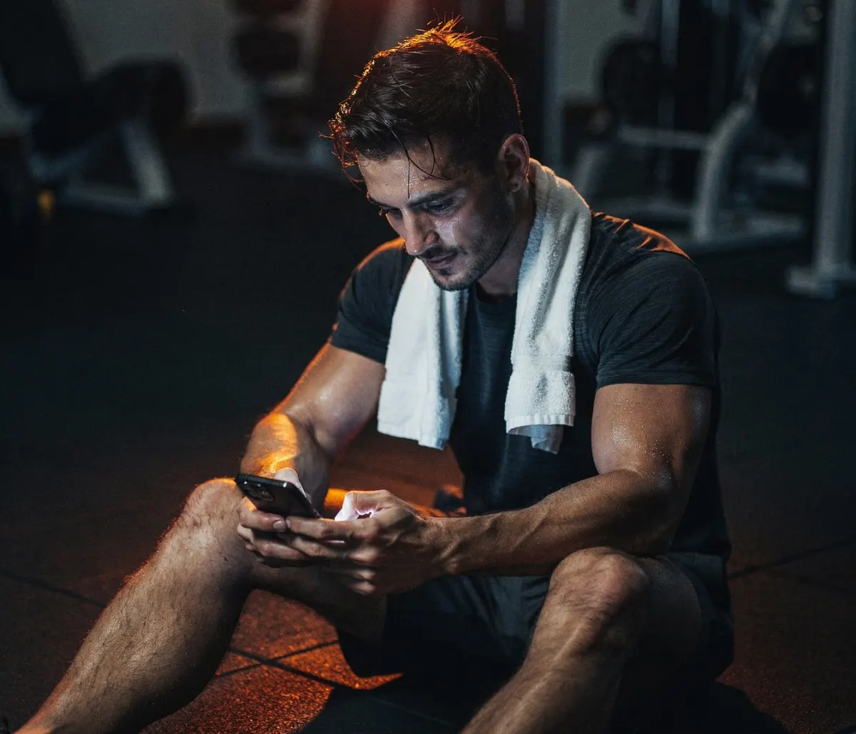 Man resting after a workout